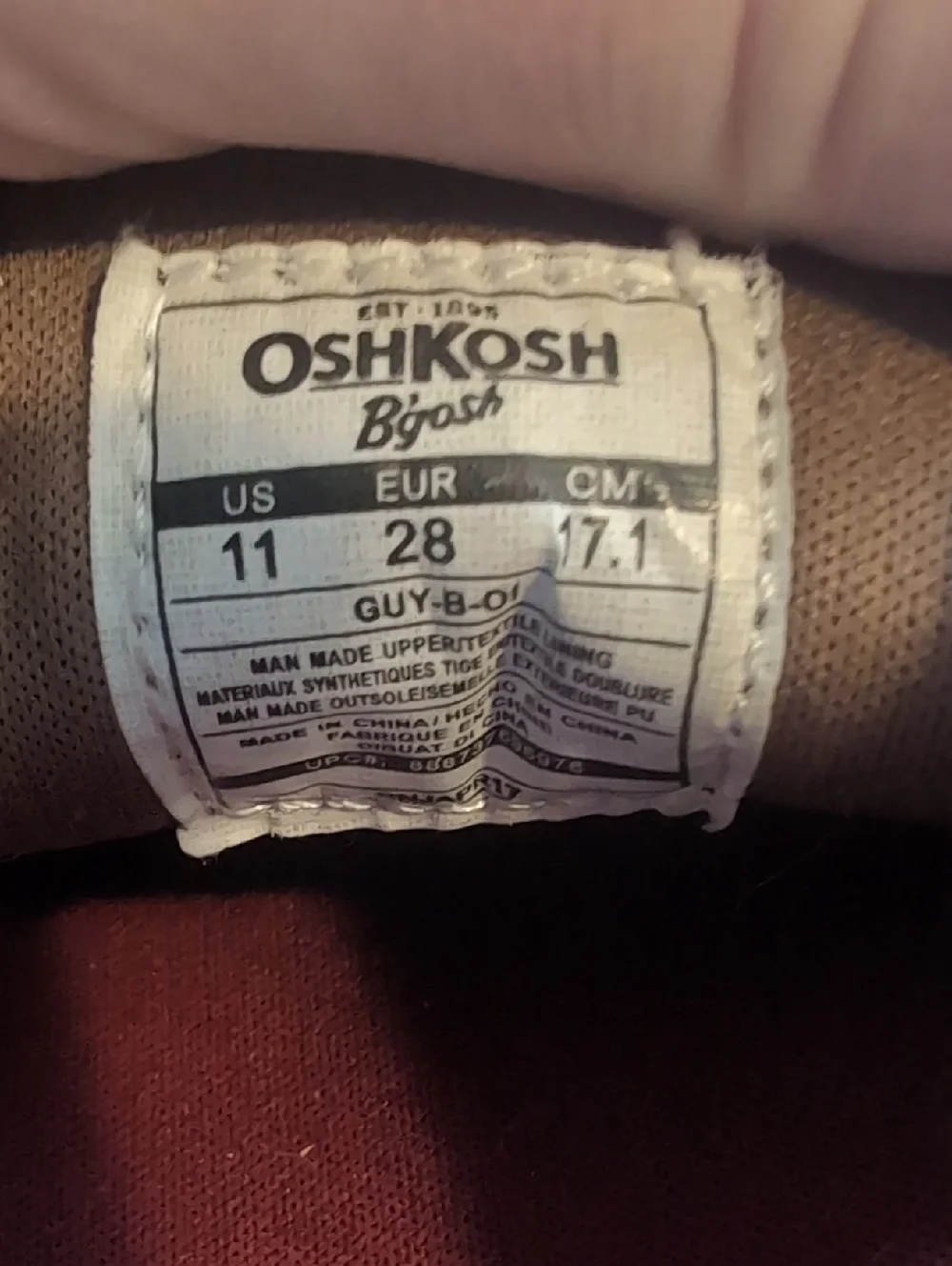 OshKosh B'gosh Brown Kids Lace up Dress Shoes with Maroon Soles